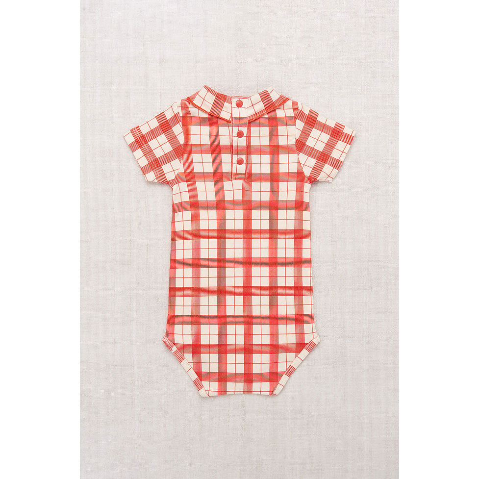 Misha and Puff Tomato Piazza Short Sleeve Scout Onesie
