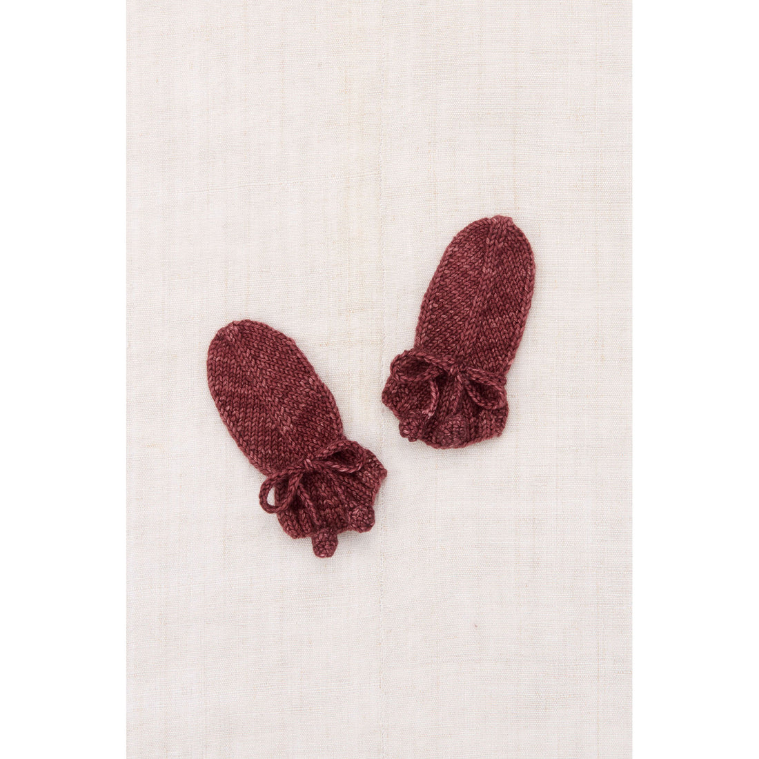 Misha and Puff  Madder Root Baby Snowshoe Hare Mittens