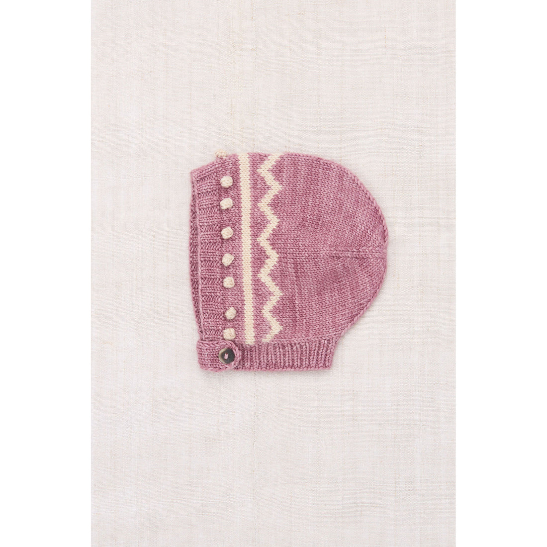 Misha and Puff Antique Rose Baby Zig Zag Bonnet
