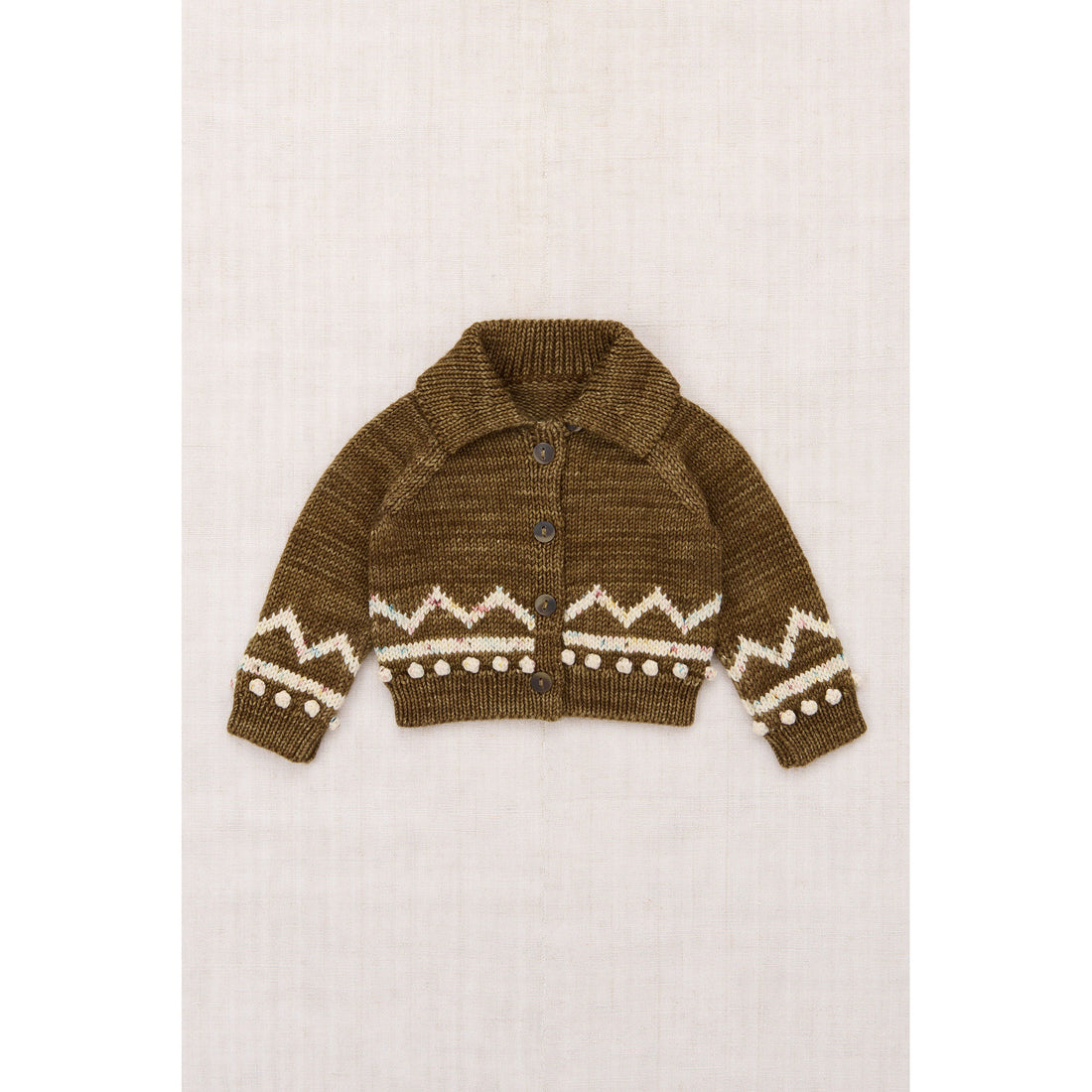 Misha and Puff Nutshell Baby Zig Zag Cardigan