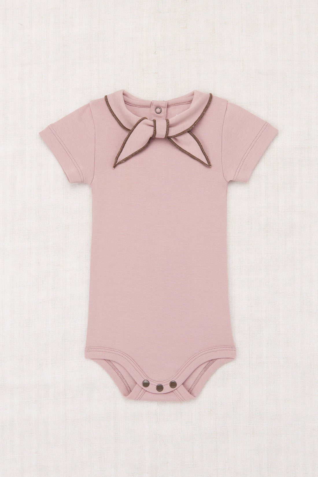 Misha and Puff Plum Petal Short Sleeve Scout Onesie