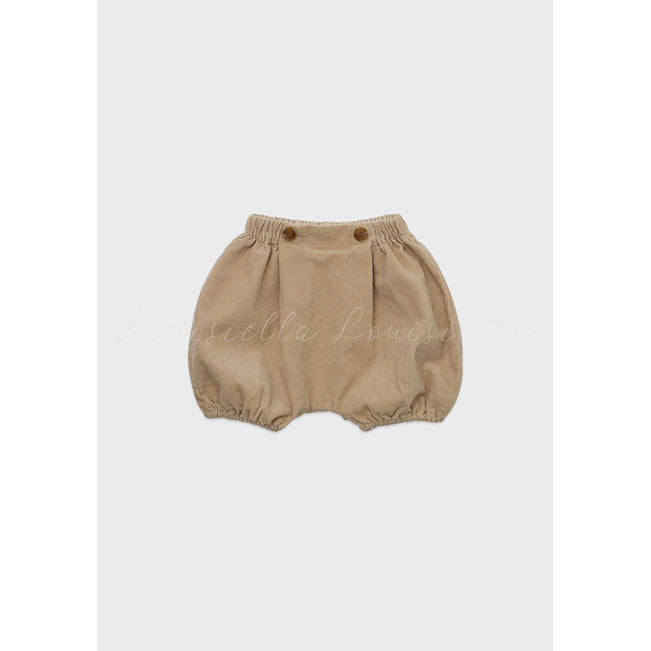 Louisiella Beige Baby Ganaelle Corduroy Bloomer