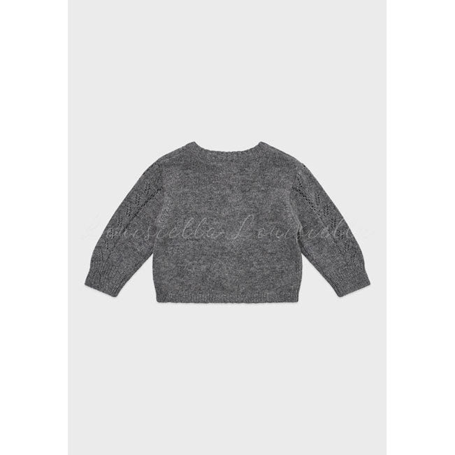 Louisiella Gray Baby Abbie Knit Cardigan