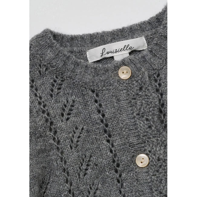Louisiella Gray Baby Abbie Knit Cardigan