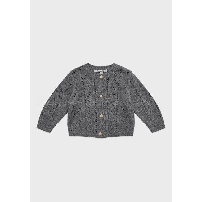 Louisiella Gray Baby Abbie Knit Cardigan