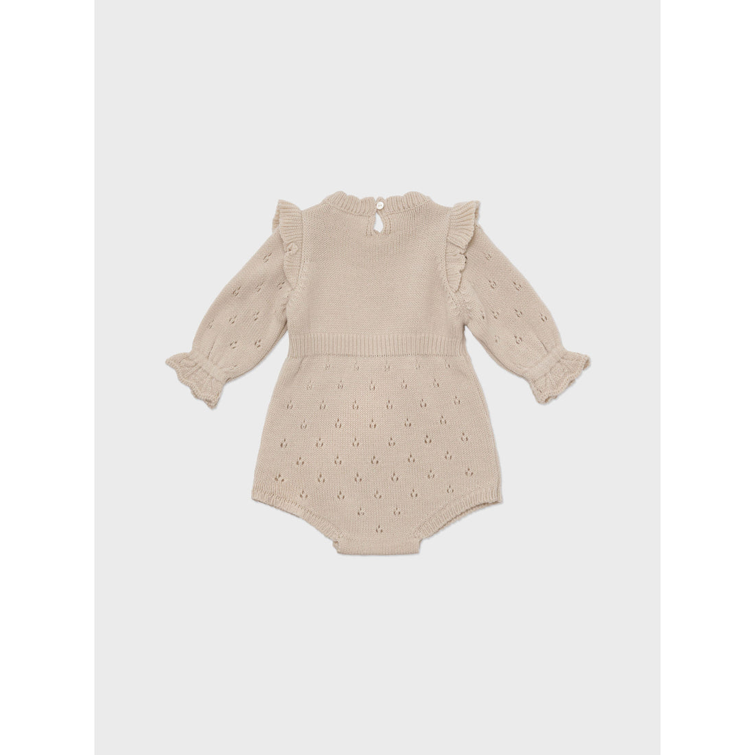Louisiella Beige Baby Lena Knit Romper