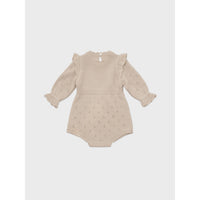 Louisiella Beige Baby Lena Knit Romper