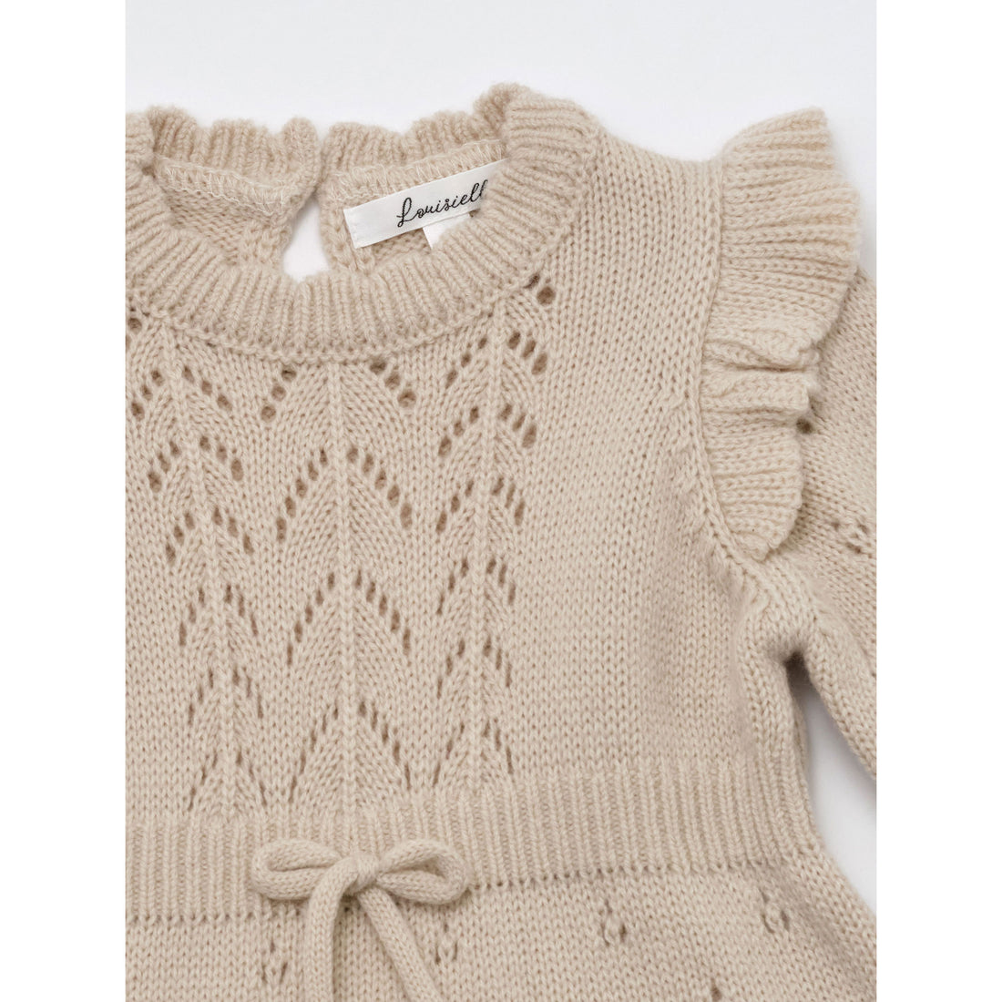Louisiella Beige Baby Lena Knit Romper