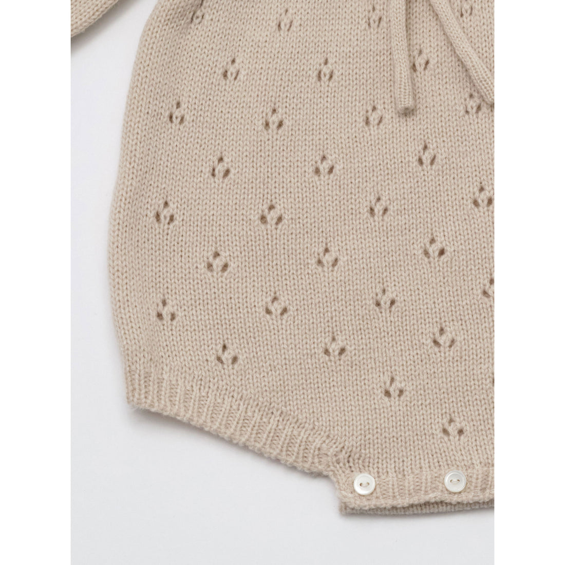Louisiella Beige Baby Lena Knit Romper