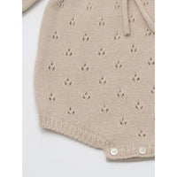Louisiella Beige Baby Lena Knit Romper