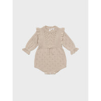 Louisiella Beige Baby Lena Knit Romper