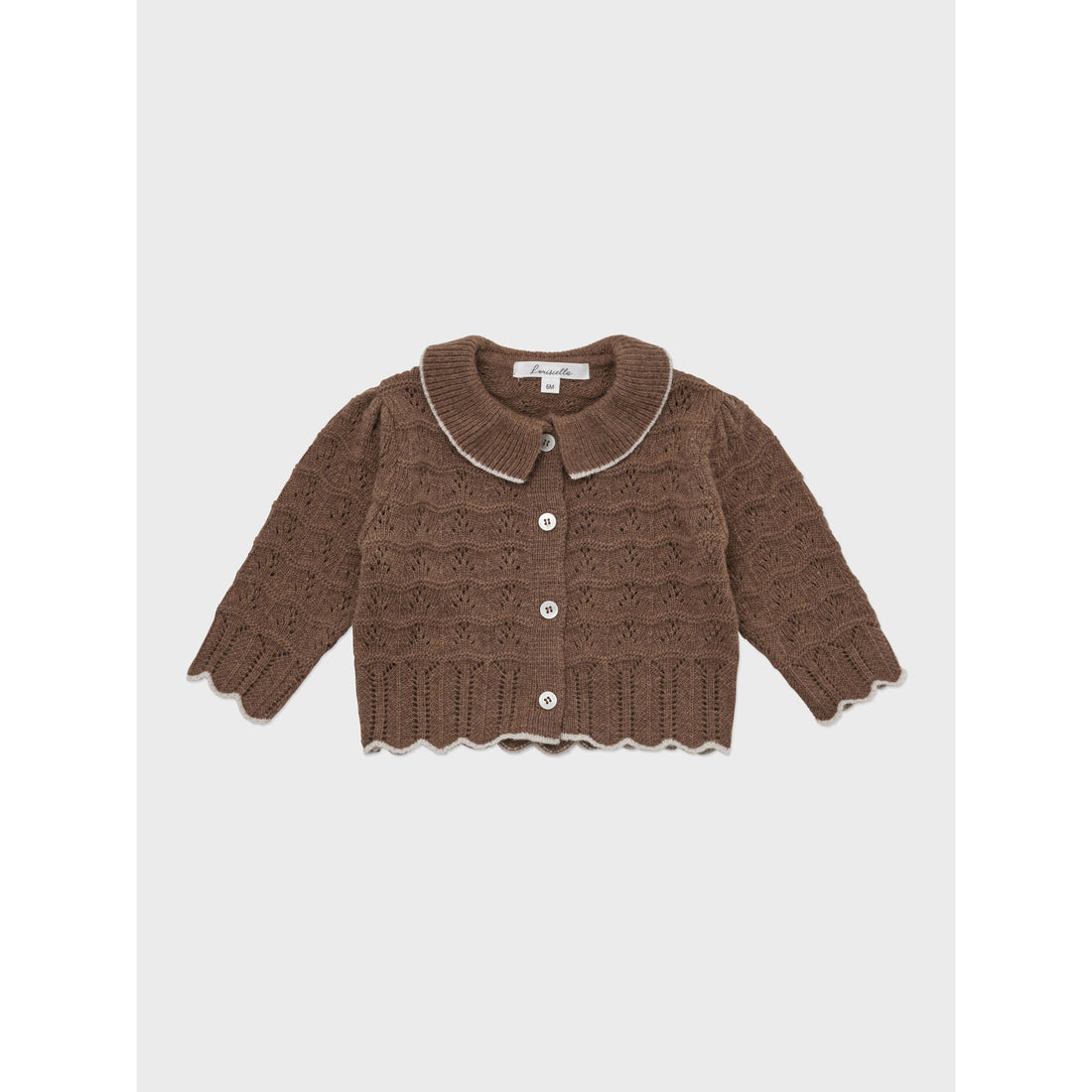 Louisiella Brown Baby Bretta Knit Cardigan