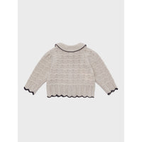 Louisiella Light Beige Baby Bretta Knit Cardigan