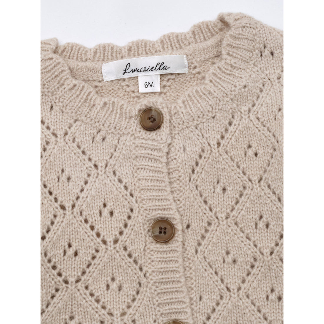 Louisiella Beige Baby Perry Knit Cardigan