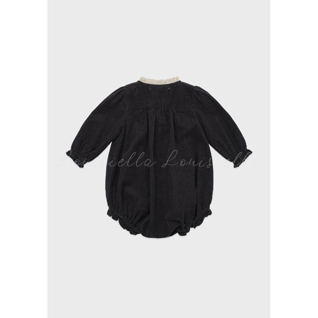 Louisiella Baby Noir Corduroy Romper