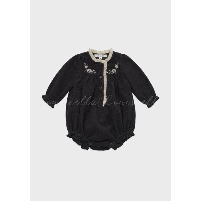 Louisiella Baby Noir Corduroy Romper