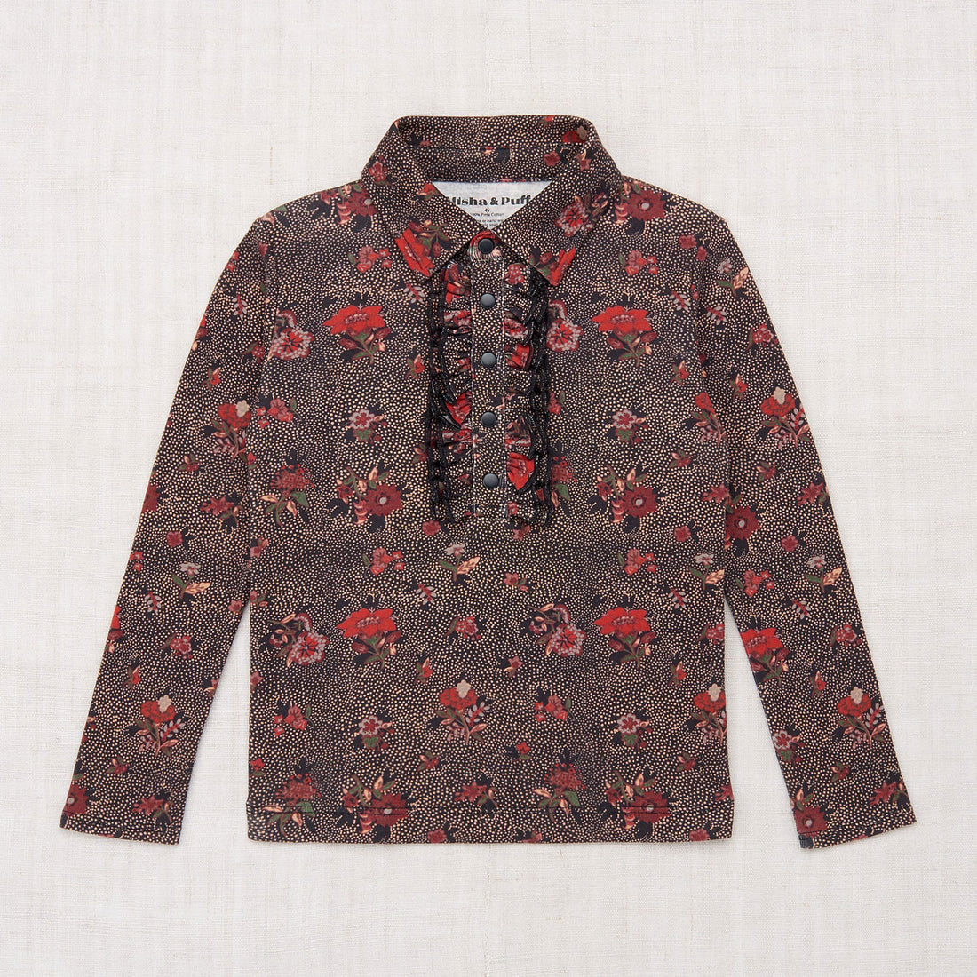 Misha and Puff Beau Shirt - Licorice Holyoke Floral – Ladida