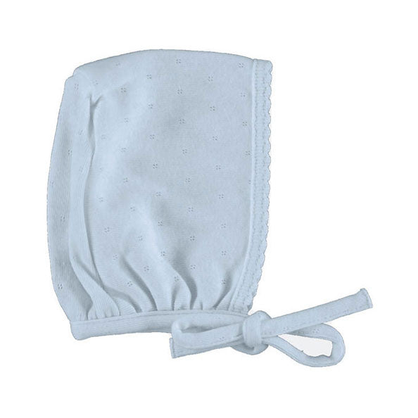 Bebe Organic Blue Pointelle Bebe Bonnet