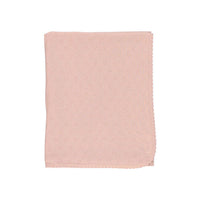 Bebe Organic Blush Heart Pointelle Blanket