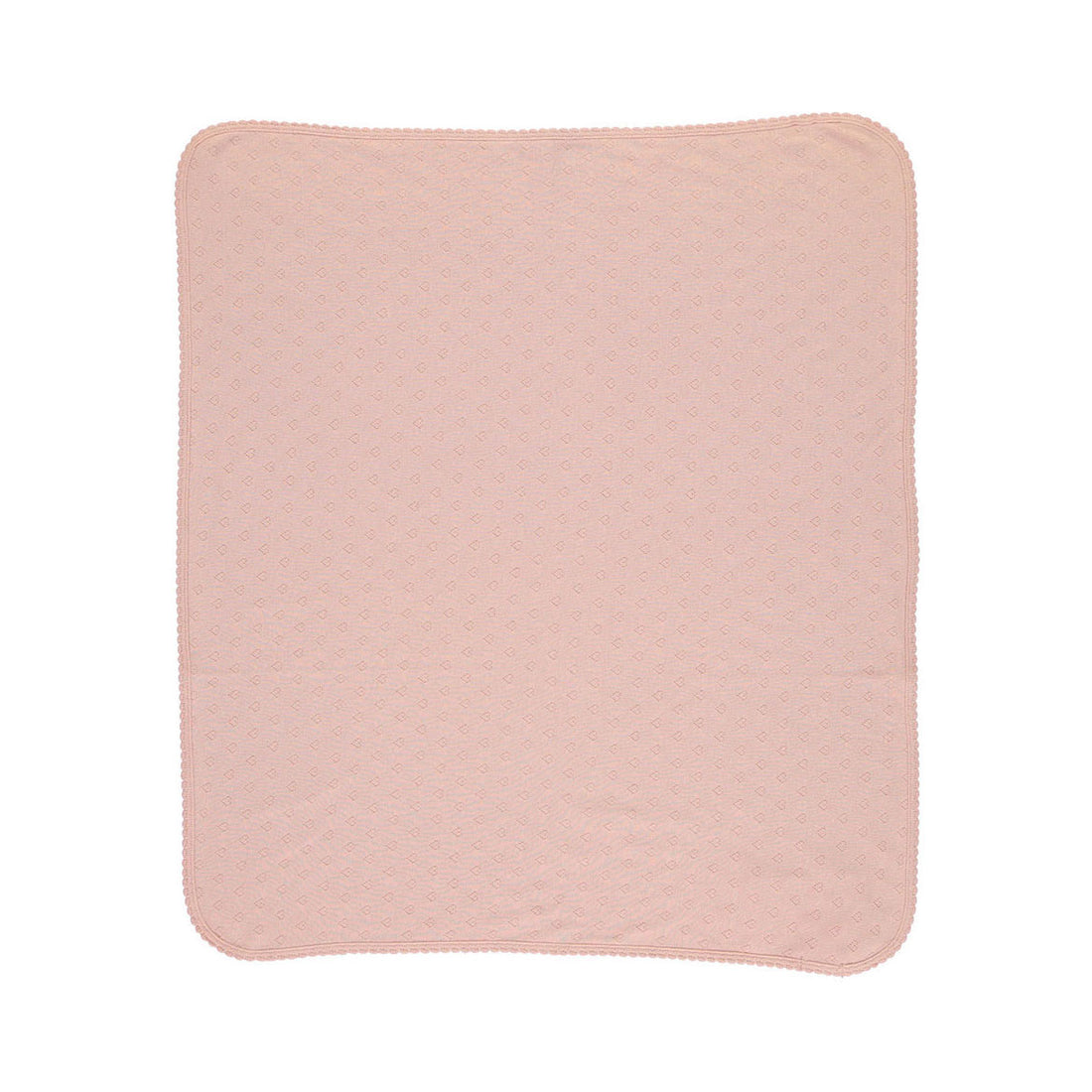 Bebe Organic Blush Heart Pointelle Blanket