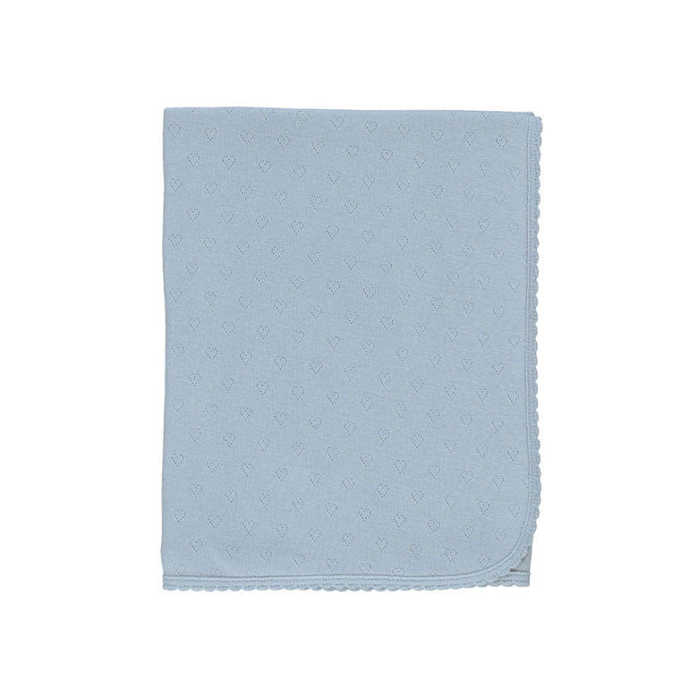 Bebe Organic Sea Heart Pointelle Bebe Blanket