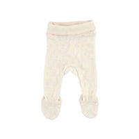 Bebe Organic Natural Heart Pointelle  Bebe Heart Footed Legging
