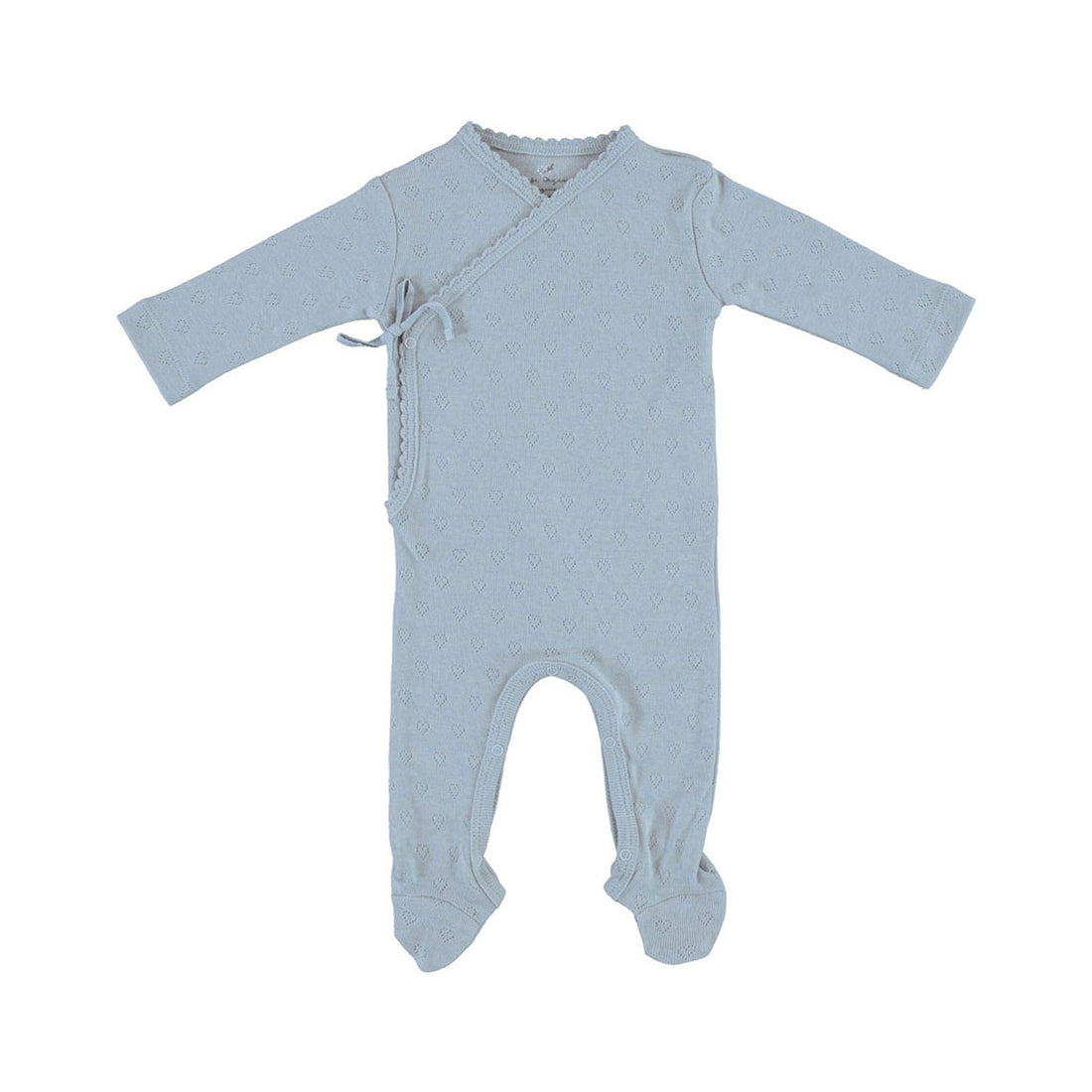 Bebe Organic Sea Heart Pointelle Wrap Overall