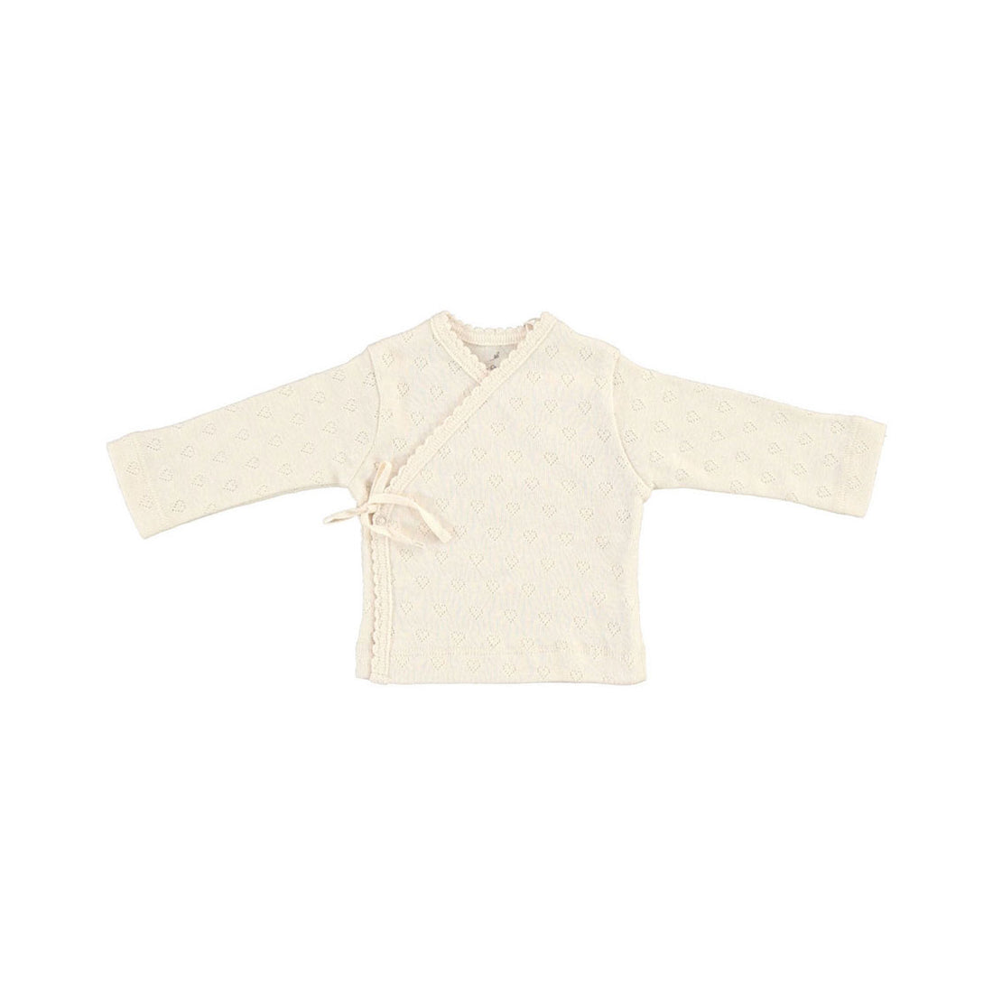 Bebe Organic Natural Heart Pointelle Bebe Heart Wrap Tee