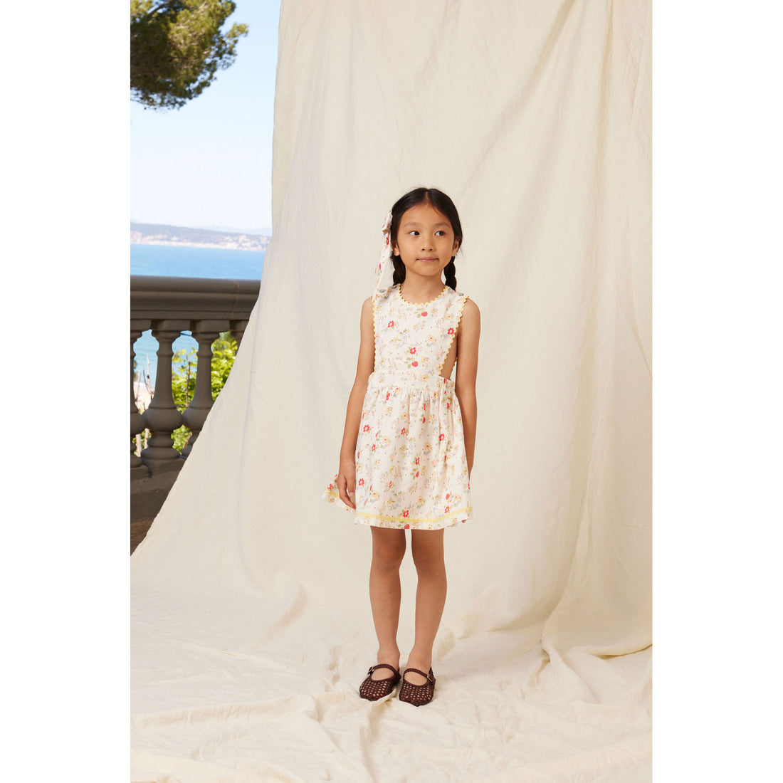 Bebe Organic Strawberry Field Annice Apron Dress