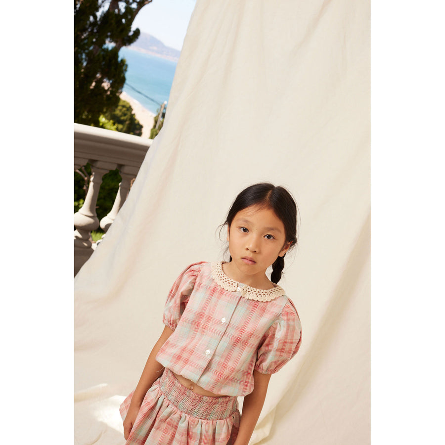 Bebe Organic Summer Check Nicole Blouse – Ladida