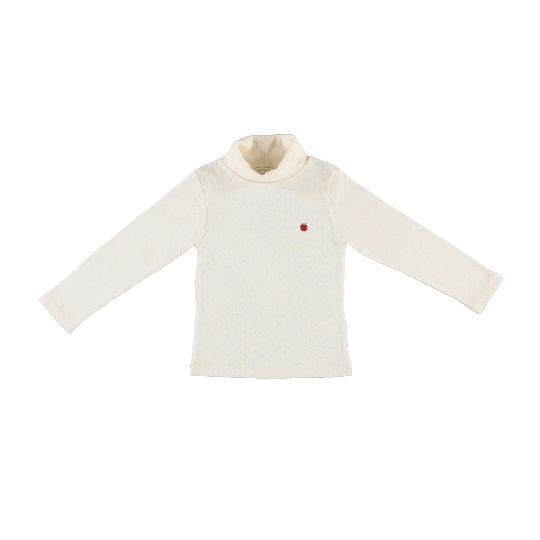 Bebe Organic Natural Pointelle Bebe Apple Turtleneck