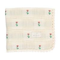Bebe Organic Blue Balloon Patchwork Blanket