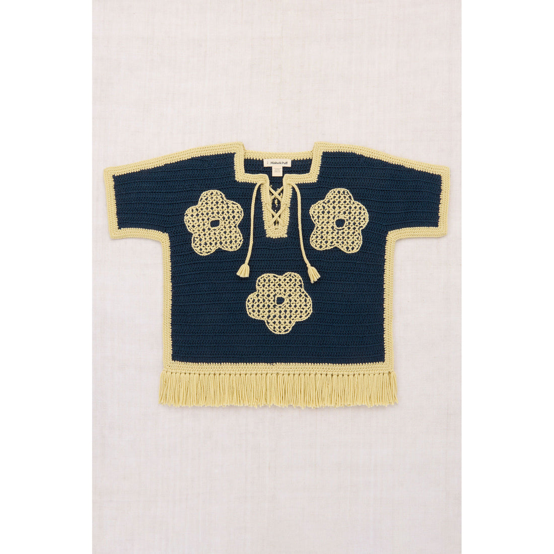 Misha and Puff Galaxy Blomma Crochet Fringe Poncho