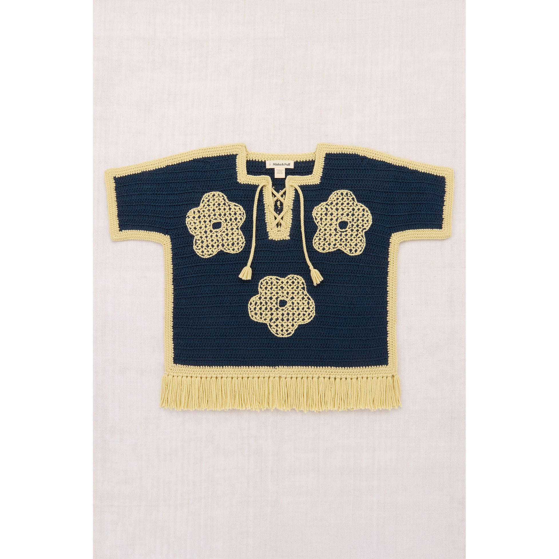 Misha and Puff Galaxy Blomma Crochet Fringe Poncho – Ladida