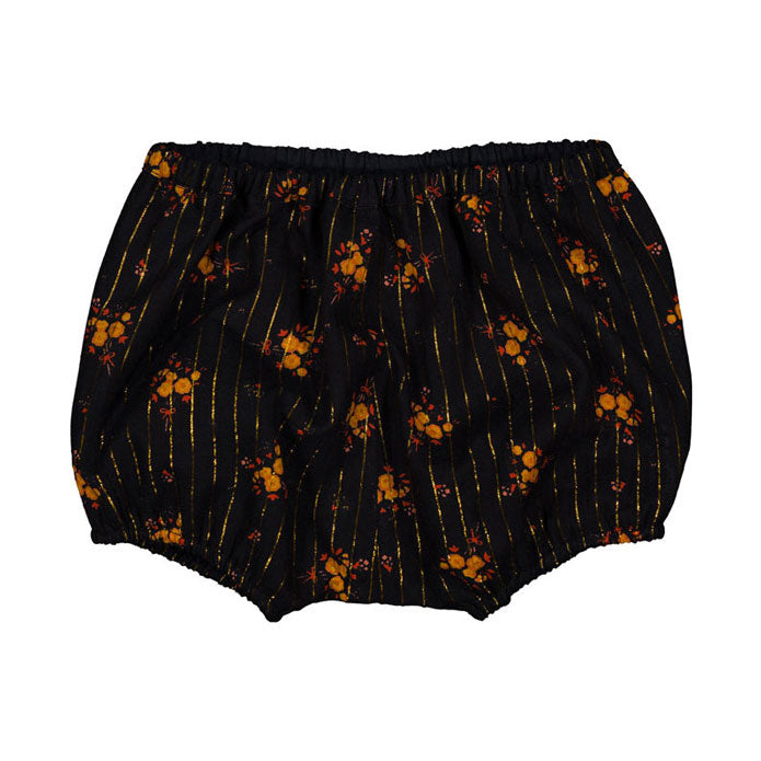 Louis Louise Black Romantic Flower Lurex London Bloomer