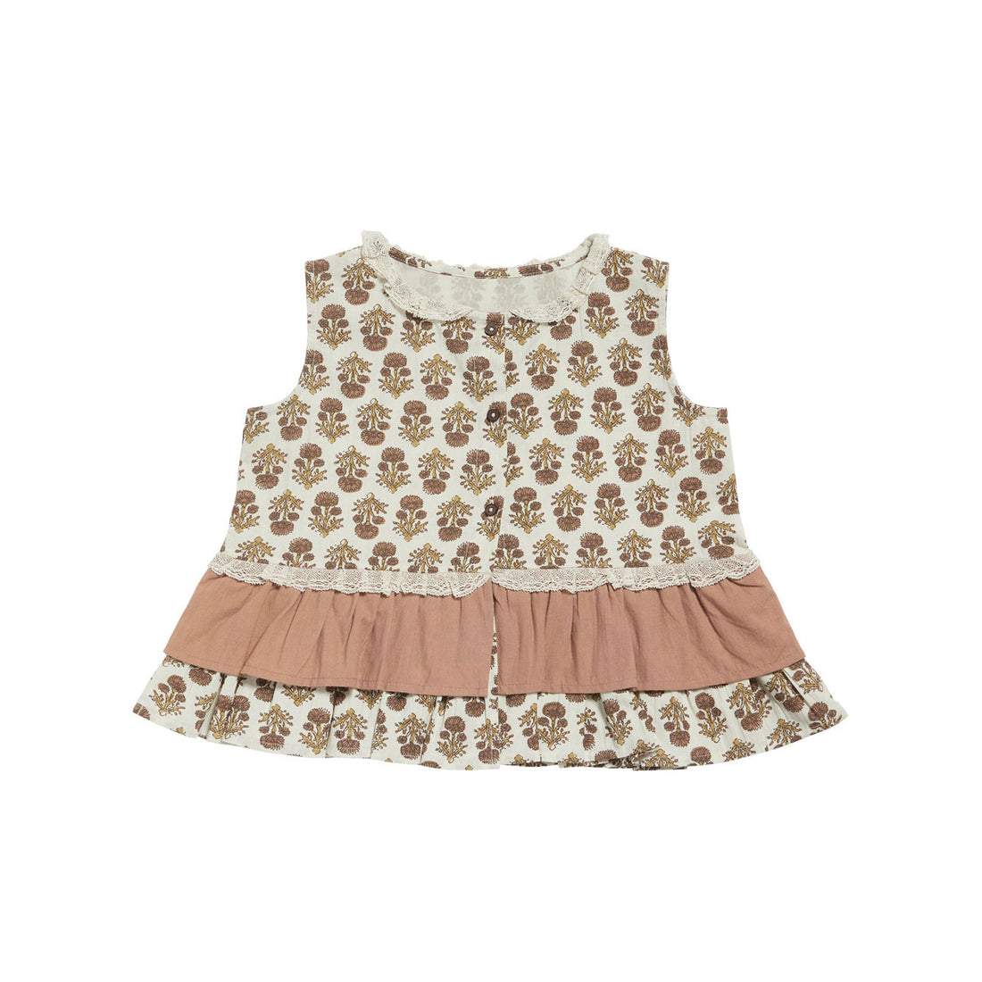 Little Cotton Clothes Tea Rose Jaipur Floral Bonnie Blouse