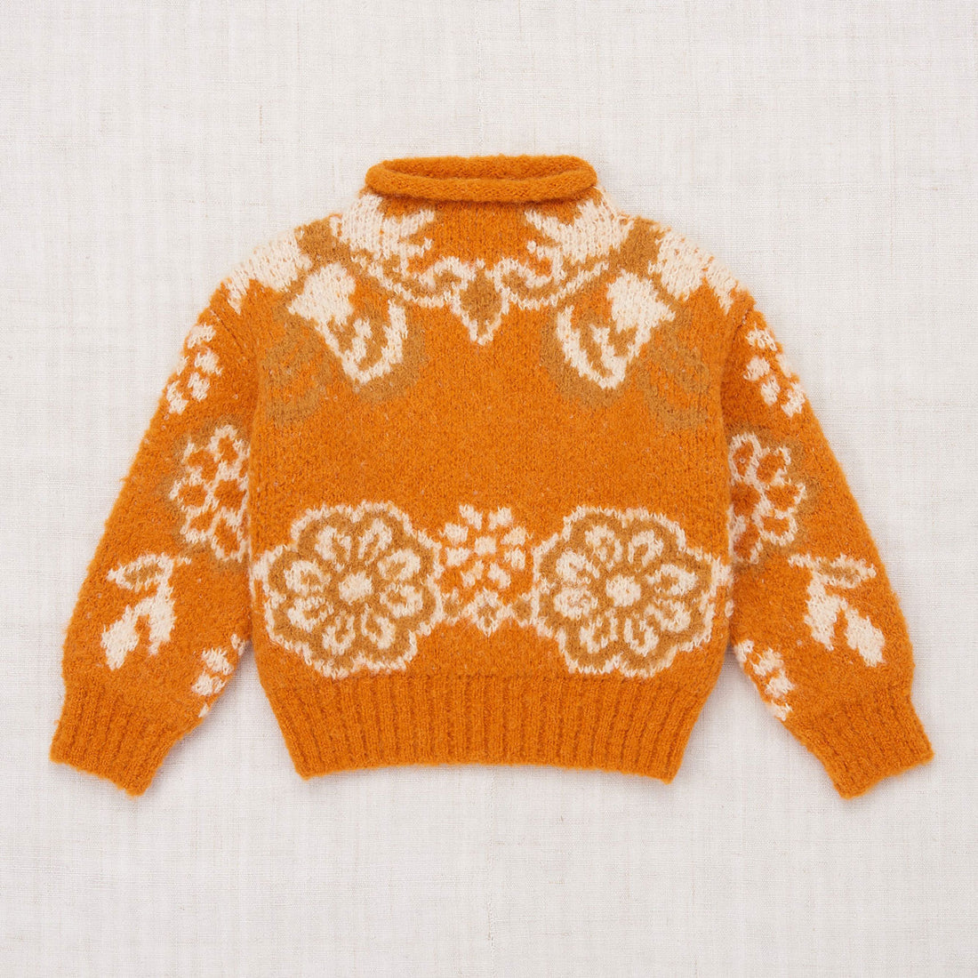 Misha and Puff Boucle Simple Sweater - Squash Blossom Antique Floral