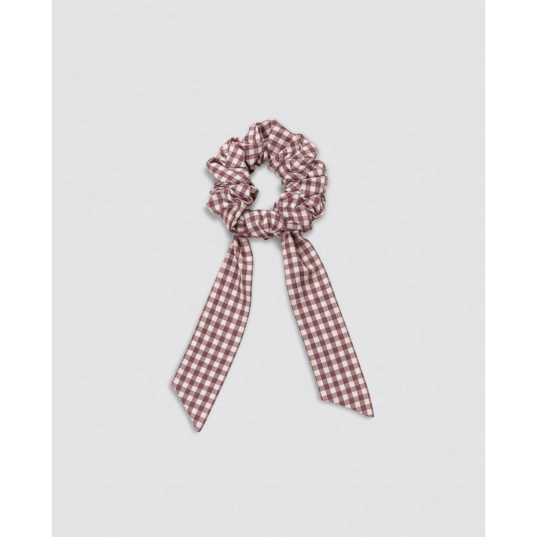 Little Cotton Clothes Sugarplum Check Scrunchie With Bow