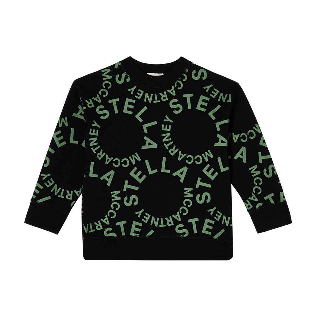 Stella Mccartney Black Graphic Logo Sweatshirt