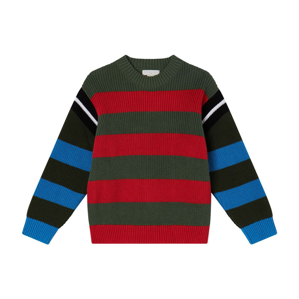 Stella Mccartney Green Graphic Stripes Sweater