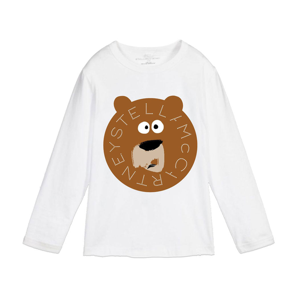 Stella Mccartney White Bear Logo Disc Tee