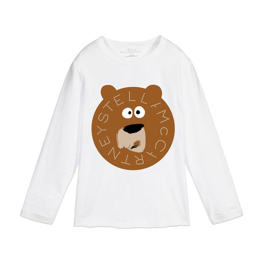 Stella Mccartney White Bear Logo Disc Tee