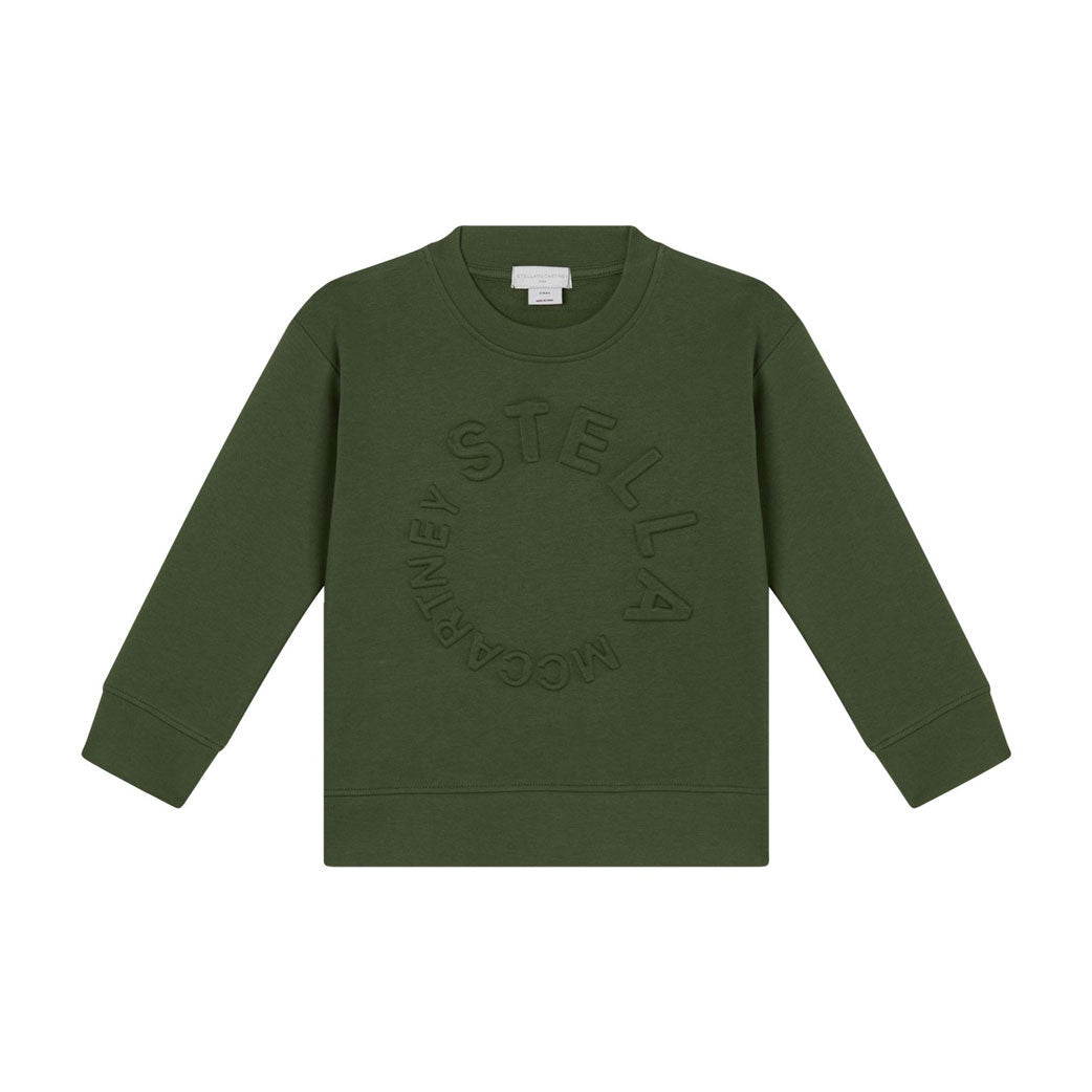 Stella Mccartney Green Embossed Logo Disc Sweatshirt