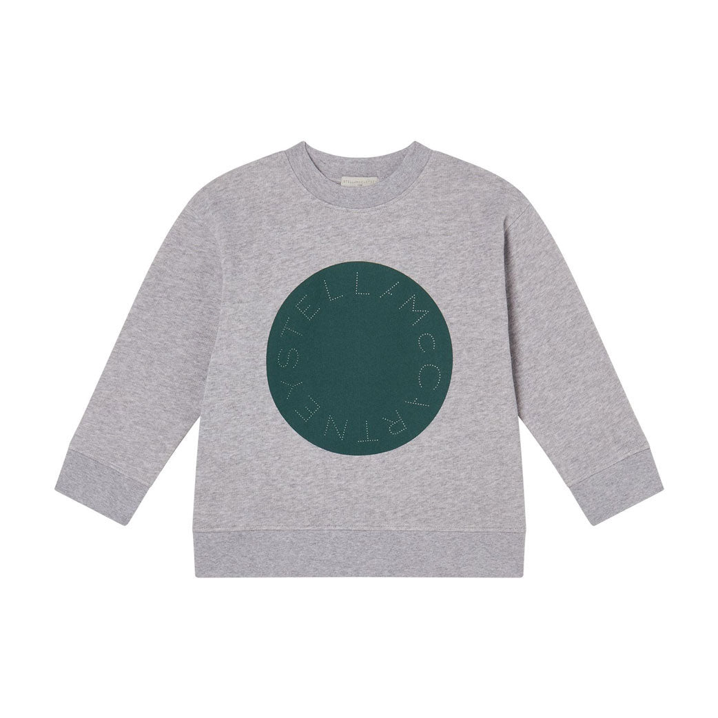 Stella Mccartney Grey Embossed Logo Disc Sweatshirt