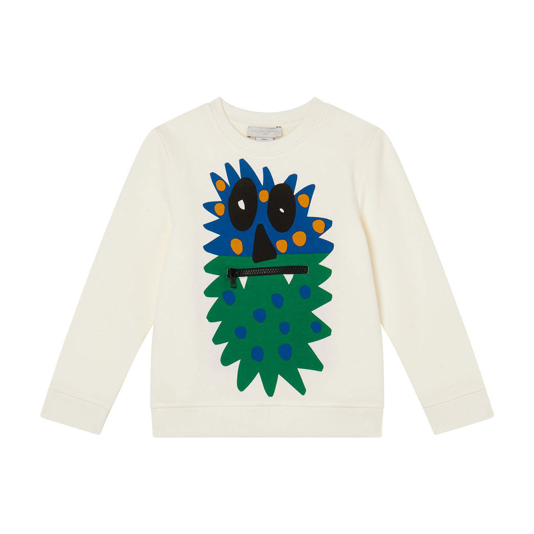 Stella Mccartney White Monster Face Sweatshirt