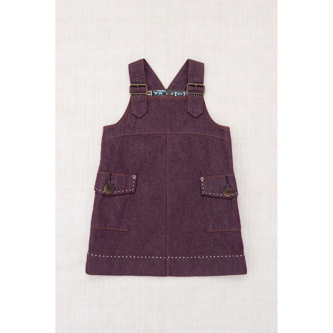 Misha and Puff Aubergine Denim Buckle Jumper Dress