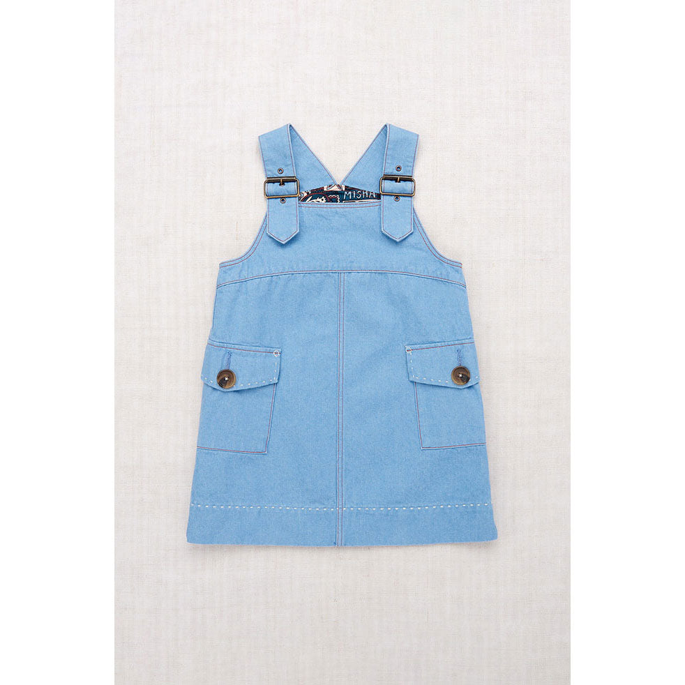 Misha and Puff Baby Blue Buckle Jumper Dress