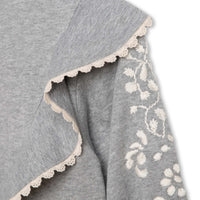 Chloe Grey Floral Emroidery Sweatshirt