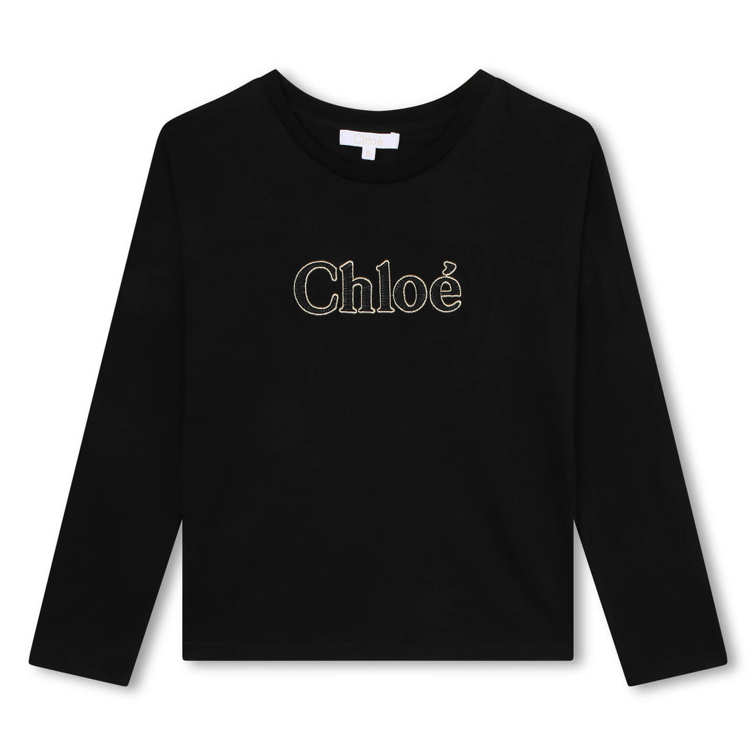 Chloe Black Shinny Logo Tee