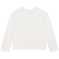 Chloe Off White Flowers Logo Tee